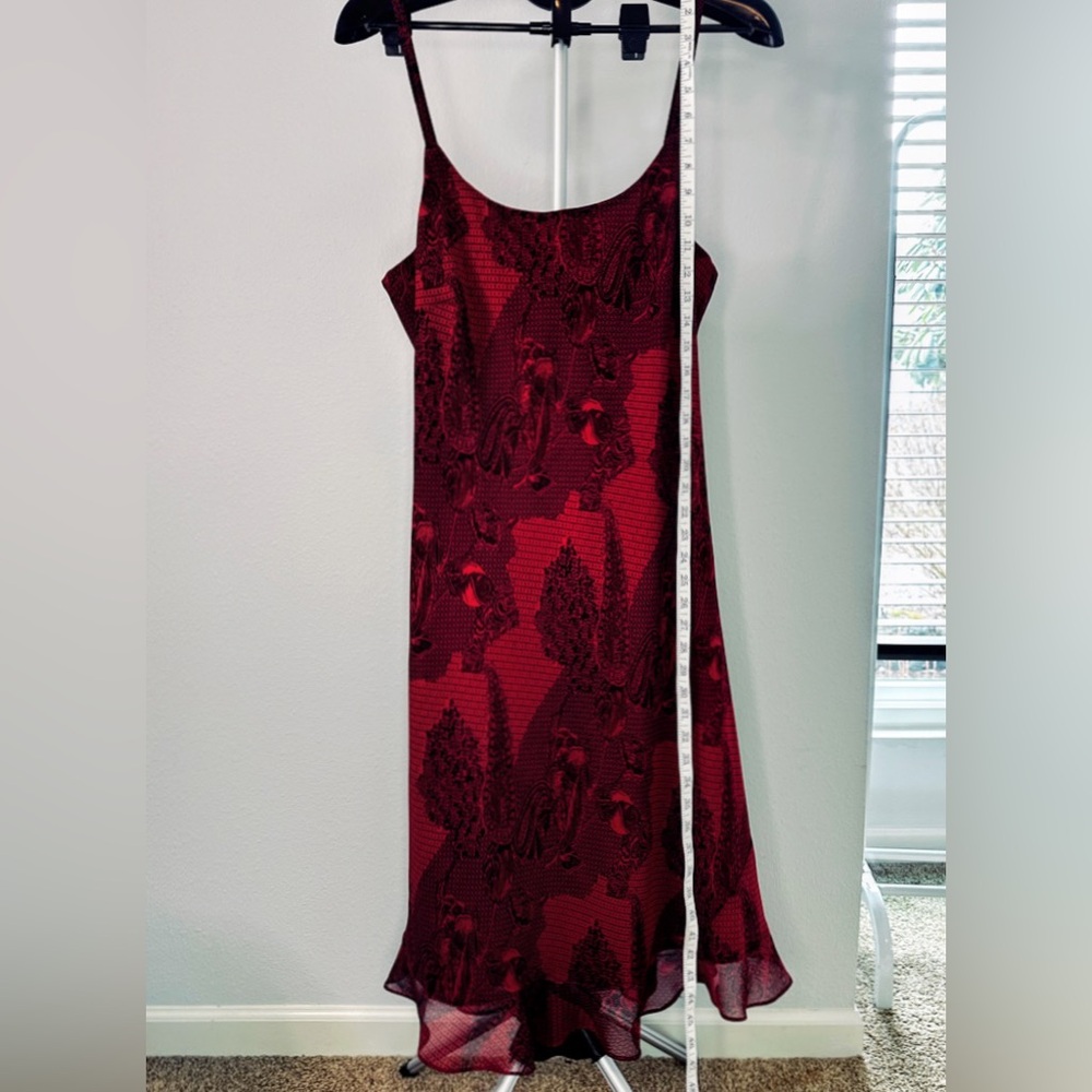 Eva Blue Red Black Floral‎ Dress Size 14 Y2K